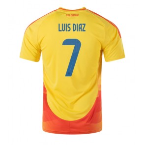 Colombia Luis Diaz #7 Replika Hjemmebanetrøje Copa America 2024 Kortærmet